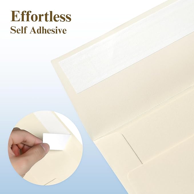 5x7 Cream Envelopes 1000 Pack, Goefun A7 Self Seal Printable Ivory Envelopes for Invitation, 5x7 Cards Mailing, 5.25 x 7.25 in