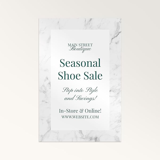 STAPLES - Personalized Semi-Gloss Poster - 12W" x 18L" Custom Print - Ideal for Home or Office Décor (Marble)