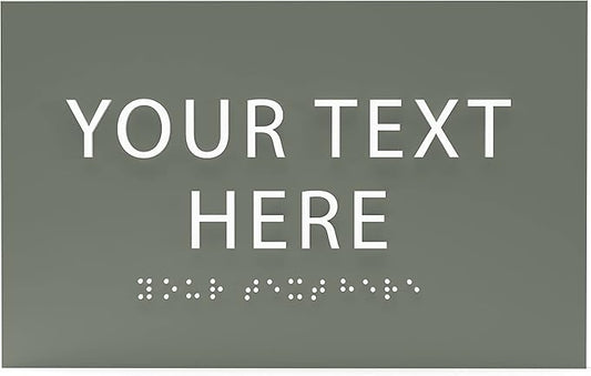 6" X4" Personalized Custom Sign- Tactile Graphics Grade 2 Braille Text | ADA Compliant Wall Mount Plastic Signs For Schools, Offices, Businesses, Apartments & Restaurants