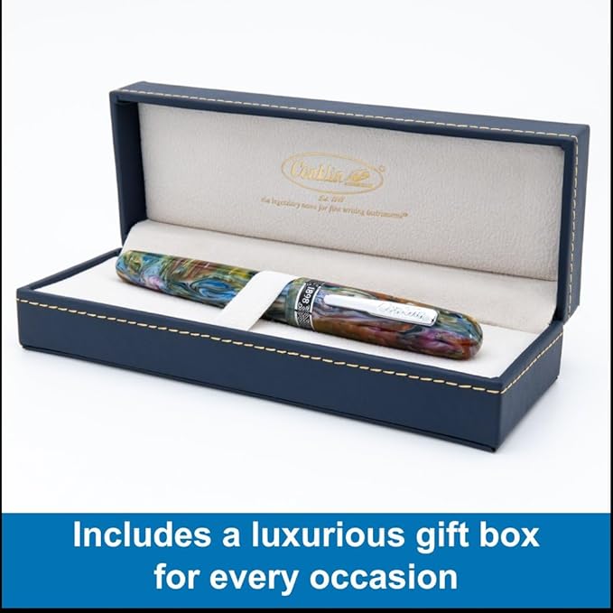 Conklin 1898 Fountain Pen, Misto Green - Flex Nib | Luxury Writing Instrument with Unique Resin Blend | JoWo Stainless Steel Nib Made in Germany | Ideal for Pen Enthusiasts