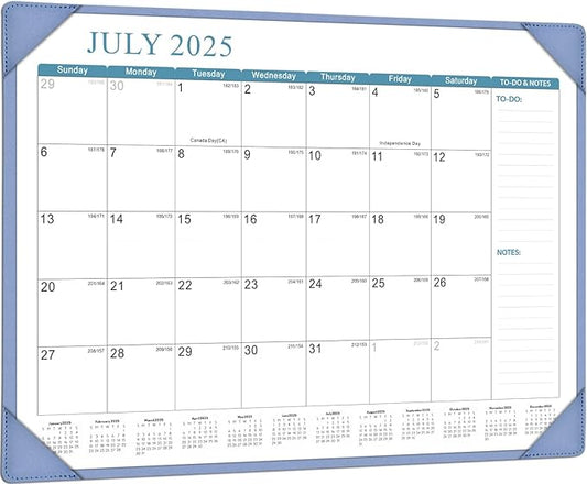 KOPEESY Desk Calendar 2025-2026, Academic Year Large Desk Calendar with Desktop Mat, 18 Months from July 2025 - December 2026, 22” x 17” Desktop Monthly Planner for Home or Office School