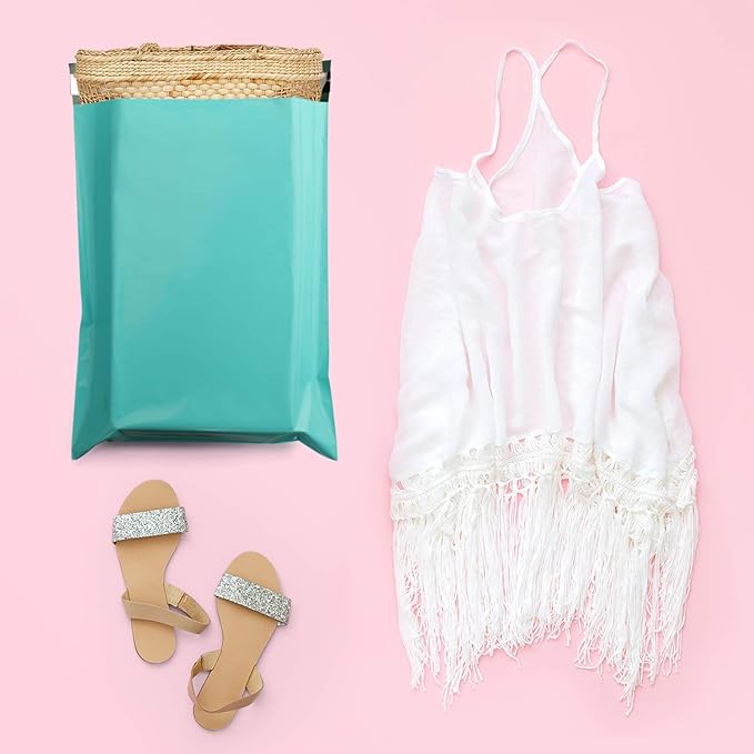 Metronic Poly Mailers 12x15.5 200 Pack Large Shipping Bags，Strong Adhesive Mailing Bags, Waterproof and Tear-Proof Multipurpose Envelopes for Clothing, Small Business,Postal Bags Teal