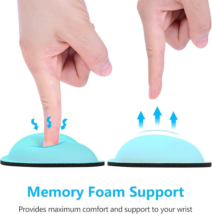 Dapesuom Mouse Wrist Rest, Ergonomic Memory Foam Mouse Wrist for Computer Desk Mats Support, PU Leather Hand Rest Pad Cushion for Gaming, Laptop, Men, Women, Pain Relief & Easy Typing, Green