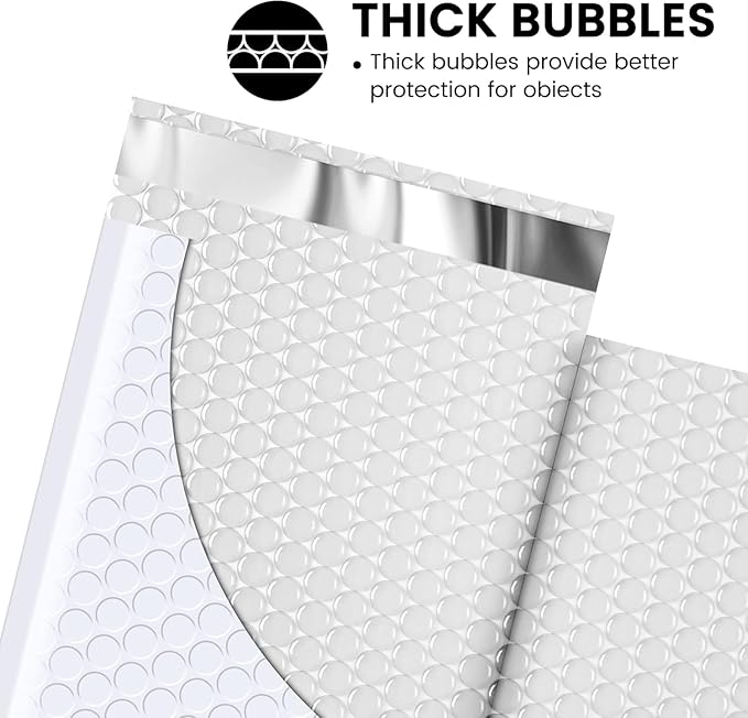 Fuxury Bubble Mailers 4x8" White Padded Envelopes 19200 Pack Bulk Strong Adhesion Full Pallet of Padded Mailers Thick Bubble Envelopes for Small Business Mailing Small Items,Jewelry,Makeup
