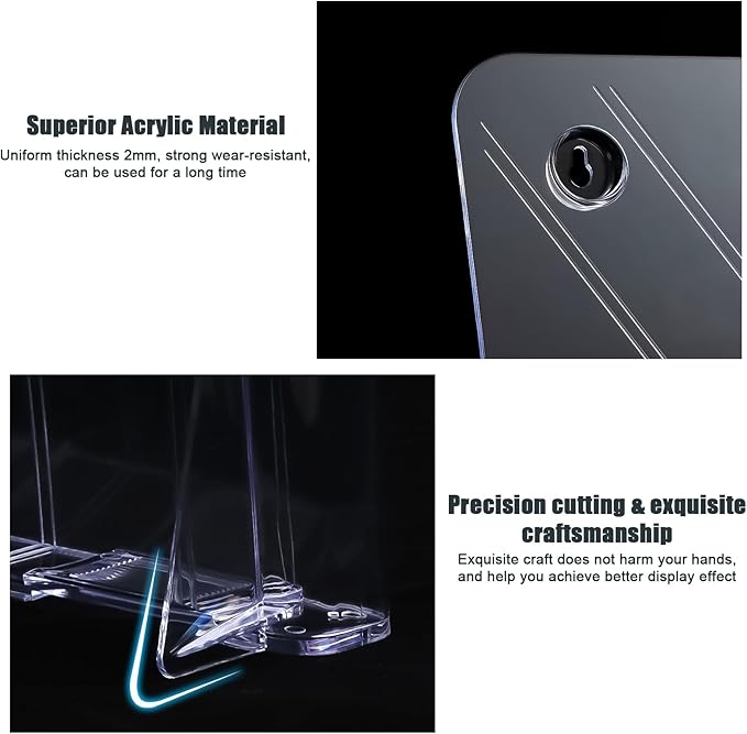 Acrylic Brochure Holder 8.5x11 Inches Slant Back Design, Clear Display Stand, Plastic Table Stand Sign Holder,Pamphlet Holder Flyer Holder, Acrylic Display Stand, Acrylic Table Signs Plastic Paper Holder for Office, Home, Store, 4 Pack