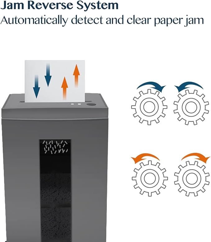 WOLVERINE 10-Sheet Super Micro Cut High Security Level P-5 Heavy Duty Paper/CD/Card Ultra Quiet Shredder for Home Office by 60 Mins Running Time and 6 Gallons Pullout Waste Bin SD9612 (Grey ETL)