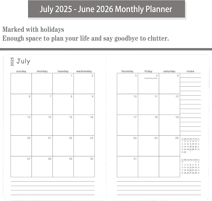 2025-2026 Daily Planner, One Page Per Day, Academic Planner (July 2025 - June 2026), Appointment Book with Time Slots and Monthly Tabs, 5.7" x 8.25", Pocket, Leather Cove (Pink)