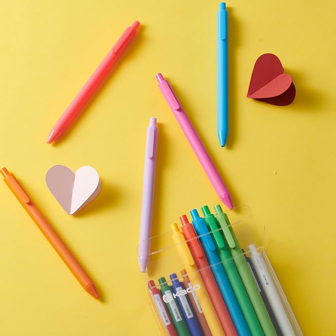 Kaco PURE Gel Pens Assorted Color Ink 20 Pieces 0.7mm, Medium Point, Aesthetic Cute Stationery Pens for Journaling Note Taking Pens