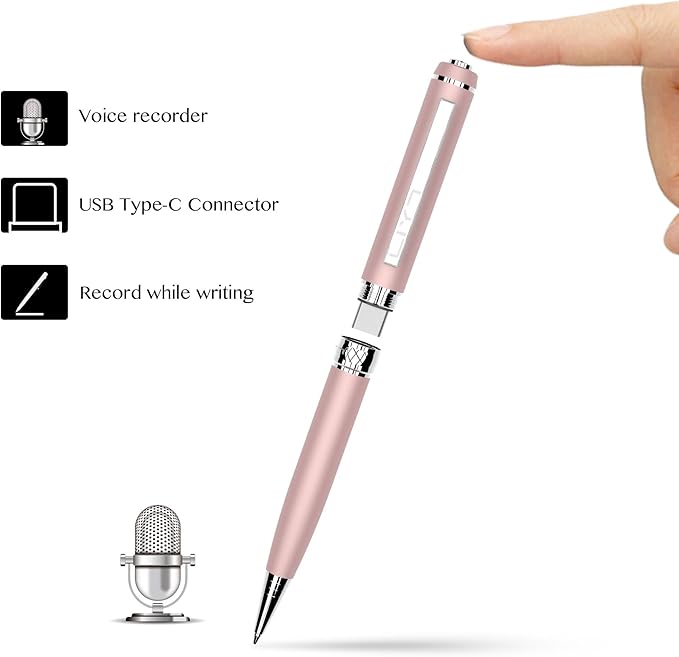 3 in1Luxury Rollerball Pen，USB-C，USB Flash Drive，with Pen Design, with Smooth Writing, Medium Point Black Ink，Portable Memory Stick, Compatible with Laptop,Smartphones (Pink, 32, GB)