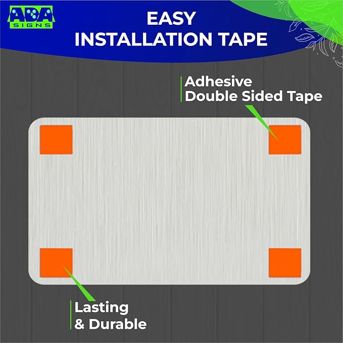 ADASigns Data Room Sign 7" W x 4" H - Durable Brushed Aluminum with Grade 2 Braille - Easy Installation with Strong Double Sided Tape - ADA Compliant Office & Businesses Signs for Wall