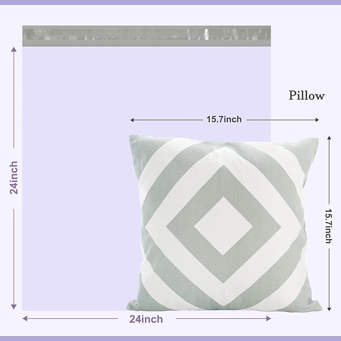 Metronic Large Poly Mailers 24x24 100 Pcs, Strong Adhensive Shipping Bags for Clothing, Waterproof Mailers Bags for Small Business, Shipping Envelopes, Tear-resistant Mailing Bags in Lilac Purple