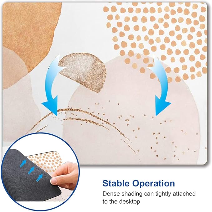Mouse Pad, Abstract Design Mouse Pad, Washable Square Cloth Mousepad for Office Laptop, Non-Slip Rubber Computer Mouse Pads for Wireless Mouse, Cute Mouse Pads for Desk