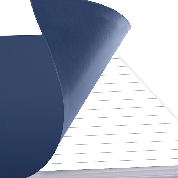 Cambridge Limited Business Notebook, Legal Ruled, 8-1/4" x 11", 80 Sheets, Soft Touch Flexible Cover, Wirebound, Blue (UN06062-20)