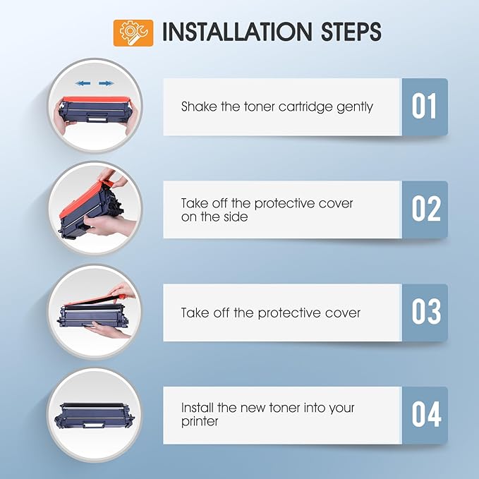 TN810 TN810XL TN-810 Toner Cartridge 4-Pack Compatible for TN810 TN-810 TN-810XL TN 810 Toner Cartridge for MFCL9610CDN HLL9410CDN HLL9430CDN HLL9470CDN MFCL9630CDN MFCL9670CDN Printer (B/C/Y/M)