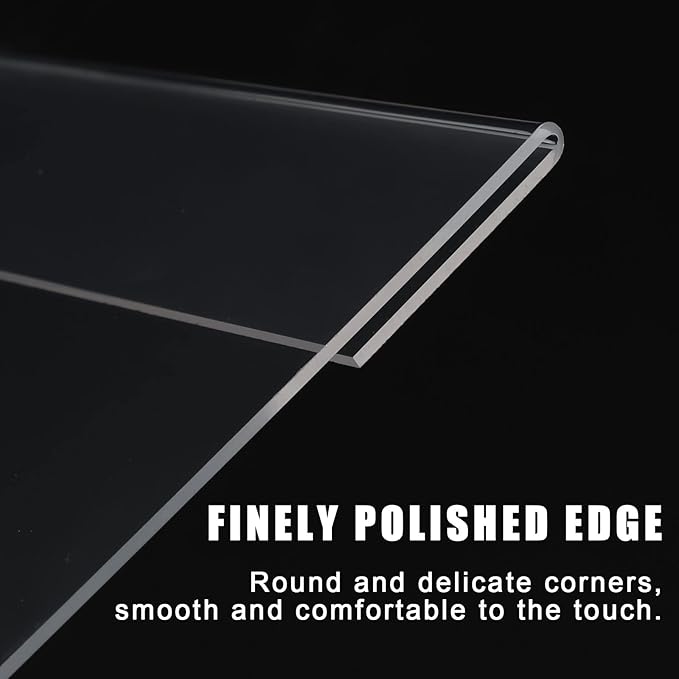 6pack Acrylic Wall Sign Holder with Tape,8.5 X 11 Wall Mount Clear Plastic Sign Holder, Memo Document Menu Holder for Restaurant, Office, School, Store and Home Use,No Drilling