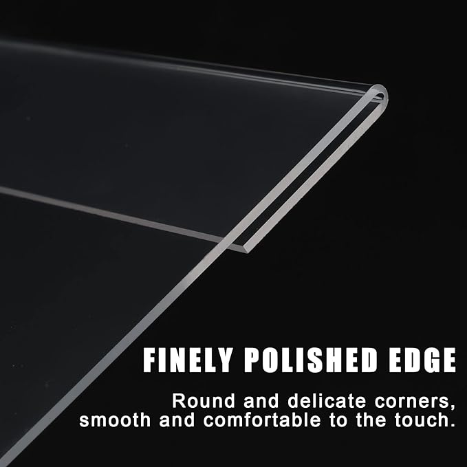 12pack 8.5 X 11 Wall Mount Acrylic Sign Holder with Tape, Clear Plastic Menu Holder, Unbreakable Table Sign Holder for Office, Restaurant, Store, School and Home Use with Notch