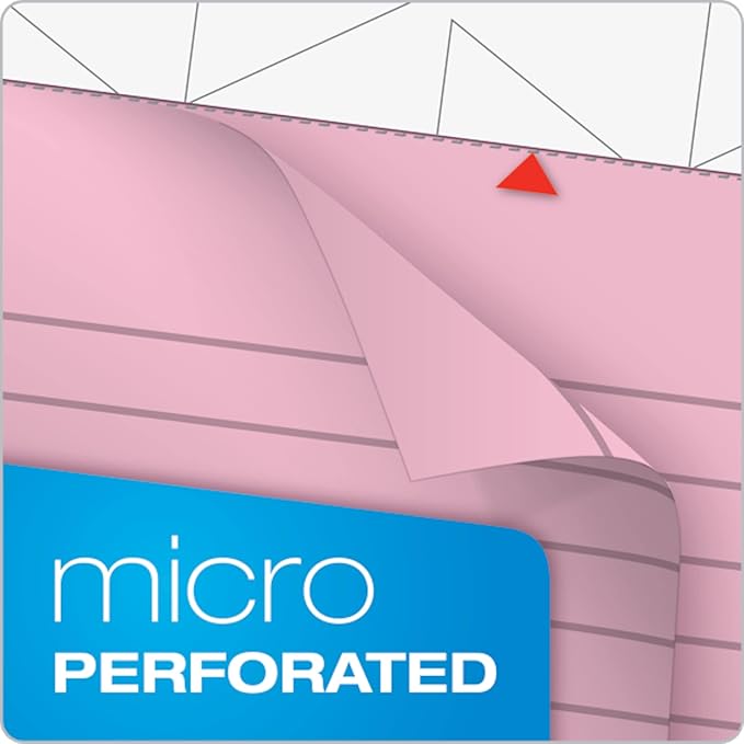 Tops 5 x 8 Legal Pads, Prism Brand, 2 Pink/2 Blue/2 Purple, Narrow Ruled, 50 Sheets Per Writing Pad, Made in USA (63016) (Pack of 72)