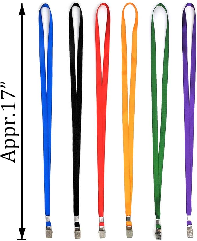 Bird Fiy Lanyards with id Holder Name Badges 50 Pcs Waterproof Type Clear Plastic Horizontal Name Tag Badge Id Card and 50 Pcs Lanyard (Red)