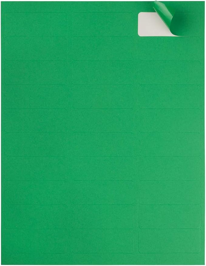JAM PAPER Return Address Labels - Standard Mailing - 1 x 2 5/8 - Green - 120 Shipping Labels/Pack