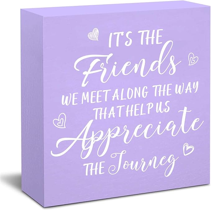 Friendship Gifts for Women Purple Decor for Best Friend Home & Office Cute Purple Desk Accessories