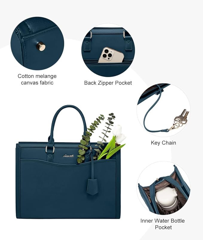 LOVEVOOK Laptop Tote Bag for Women, Office Work Bag Briefcase fit for 15.6 inch Laptop, Large Capacity Teacher Bag Handbag