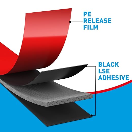 EMITEVER Double Sided Tape Heavy Duty, Tesa Adhesive Mounting Tape Waterproof, 0.59IN x 15.4FT Strong Acrylic Foam Tape for Walls, Automotive, Home Office Decor