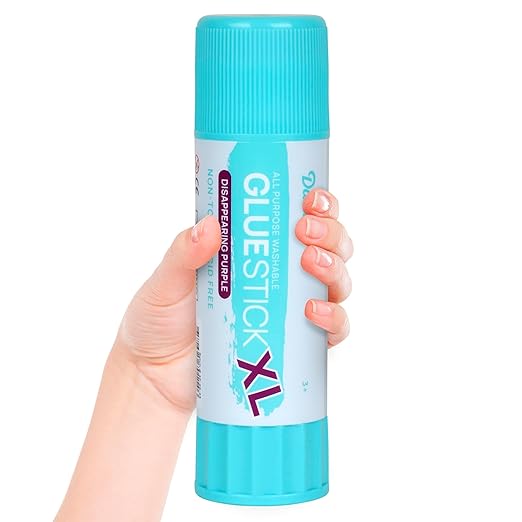 Darice Giant Disappearing Purple Glue Sticks, Large 115-gram Jumbo XL Glue Stick - Dries Clear, Washable, Non-Toxic - Classroom Back to School Supplies - 1 Pack 4.05oz