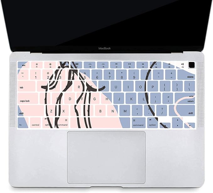 Bandless Case Compatible with MacBook Air 13 inch (Models: A1369 & A1466, Older Version 2010-2017), 2 in 1 Plastic Hard Shell Protective Cover Keyboard Protector - Simple Flower
