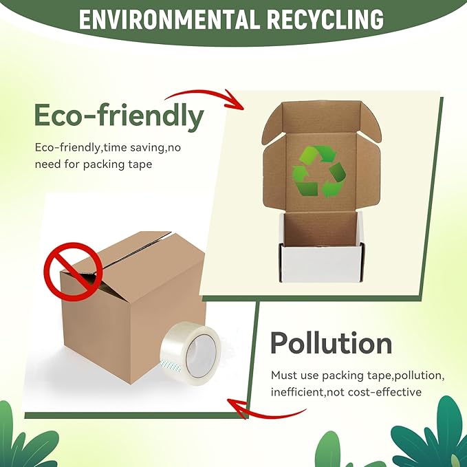 100 Pack 4"x4"x2" inch Small Shipping Boxes White Corrugated Cardboard Box for Small Business, Mailer, Shipping, and Packing