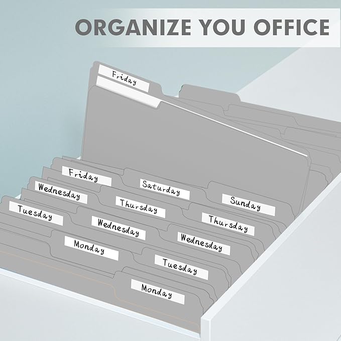 File Folder, PANDRI 120 Pack File Folder, 1/3 Cut Tab, Letter Size, Filing Folder for Office School Business, Grey