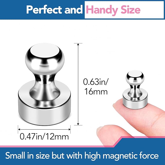 LOVIMAG Fridge Magnets 28Pcs Refrigerator Whiteboard Small Strong Magnet Classroom Kitchen Accessories Decorative Locker Set Decor Must Haves Office Calendar Refrigerador Magnetic Cute Crafts Silver