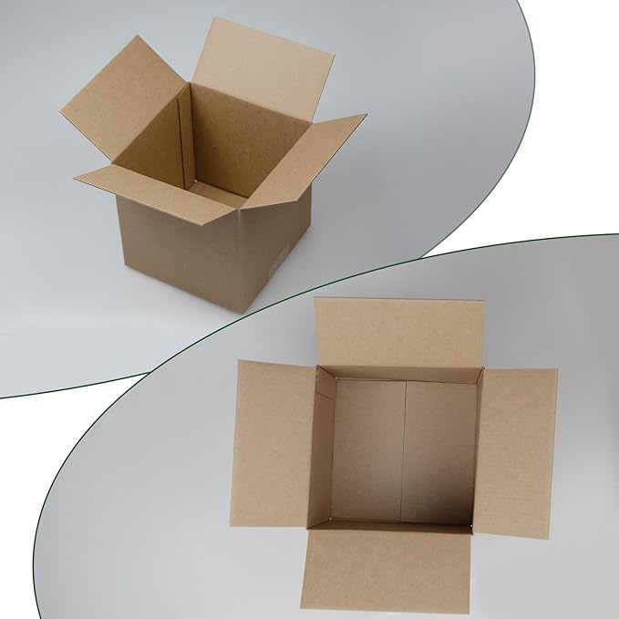 6x6x6 Inches Shipping Boxes Set of 40, Brown Corrugated Cardboard Box Literature Mailer for Packing Small Business