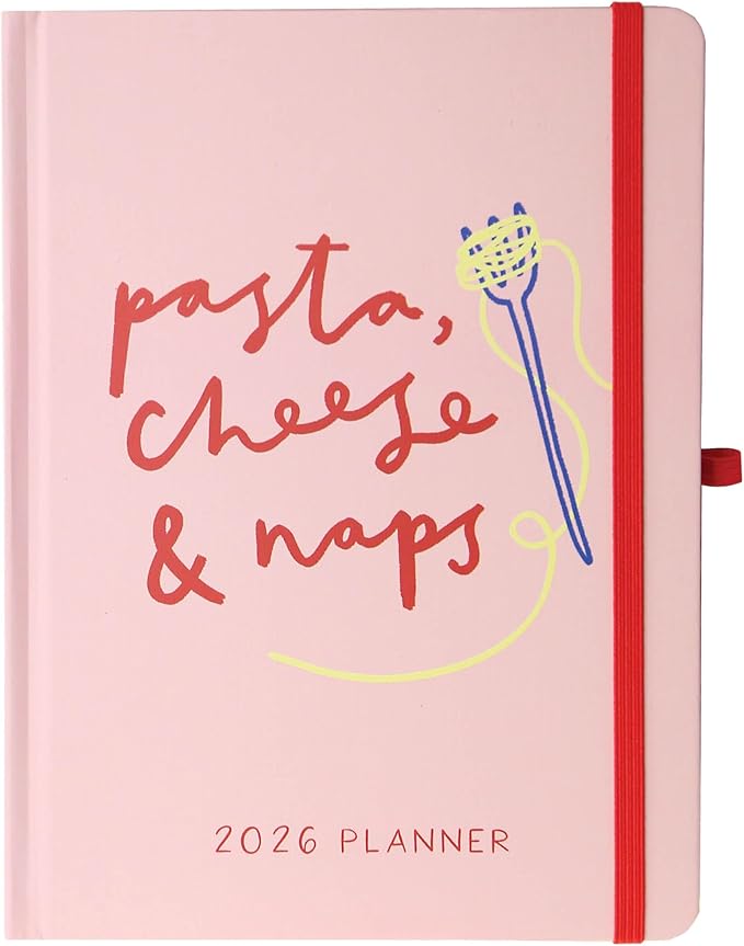 July 2025 – Dec. 2026 Planner by Graphique, Weekly and Monthly Planner, 18 Months Calendar, Hardcover, Pasta, 6” x 8”