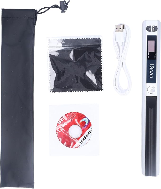 Portable Scanner, Mobile Document Scanner A4 Scanning for Photo (Silver)