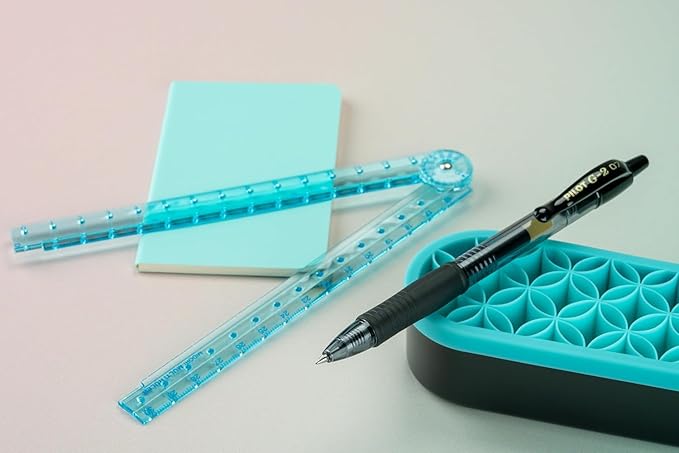 G2 Retractable Premium Gel Ink Roller Ball Pens Fine Point Fine Point (.7mm) Burgundy Ink 6-pk; Refillable & Premium Comfort Grip Bundle with Plastic Reusable Pouch