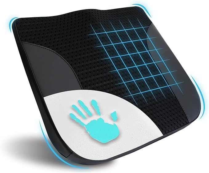 Car Seat Cushion, Comfortable Memory Foam Seat Pillow for Driving, Sciatica-Back Pain Relief, Cushion for Car-Truck, Office, Wheelchair - Black