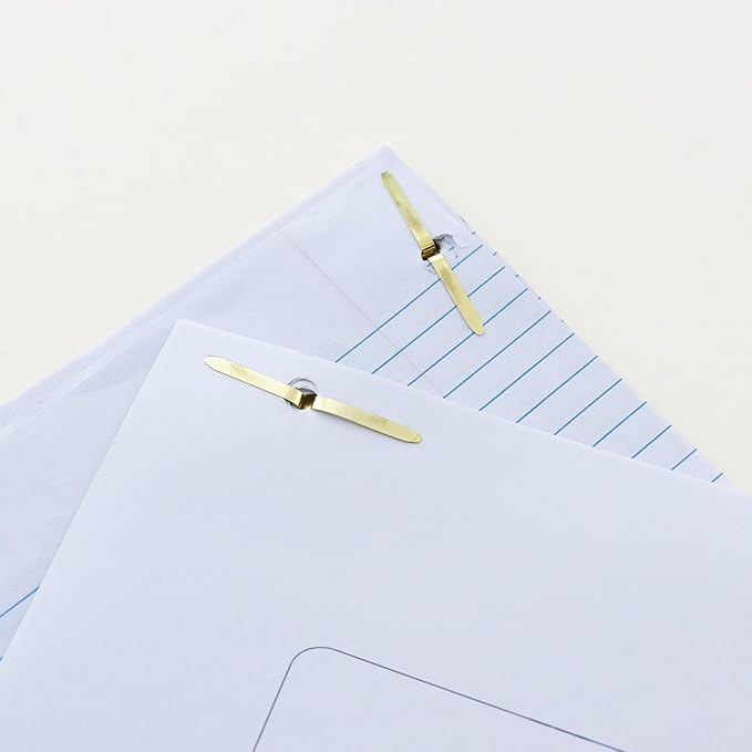 BAZIC Products Brass Plated Fasteners 1 Inch, Round Head Paper Fastener Brads for Office School Organization Scrapbooking Art and Crafts (100/Pack), 24-Pack