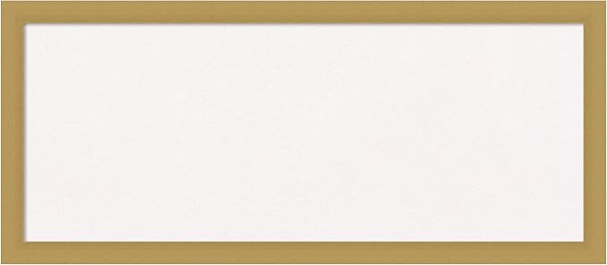 Amanti Art White Cork Board for Wall, 14x32 Vision Board with Gold Frame, Medium Corkboard Office Decor for Home Organization, Casual Corkboard Pinboard to display items for home organization