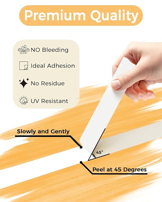 SWRT 48 Rolls Masking Tape 1 Inch x 55 Yards, 2640 Yards Total – Bulk Value Pack with Strong Adhesion & Clean Removal, Easy Tear Painter’s Tape for Multi-Surface Painting, Labeling & Crafts