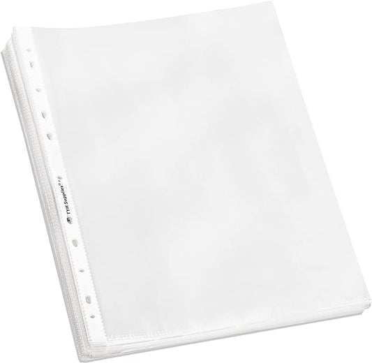 TYH Supplies 400 Pack Heavy Duty Clear Sheet Protectors for 3 Ring Binder | 8.5 x 11 Inch | Ultra Clear 11 Hole Plastic Page Protectors for Home, Office, and School | Top Loader Plastic Sleeves
