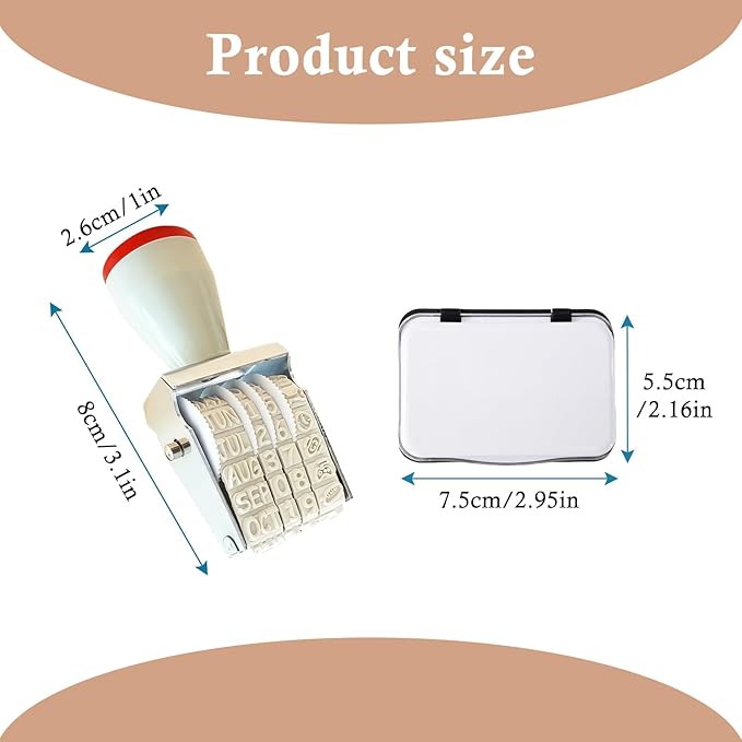 Monthly Date Stamp Set, Weather Icons Calendar Stamps for Planners, Journals, Scrapbooking, DIY Crafts