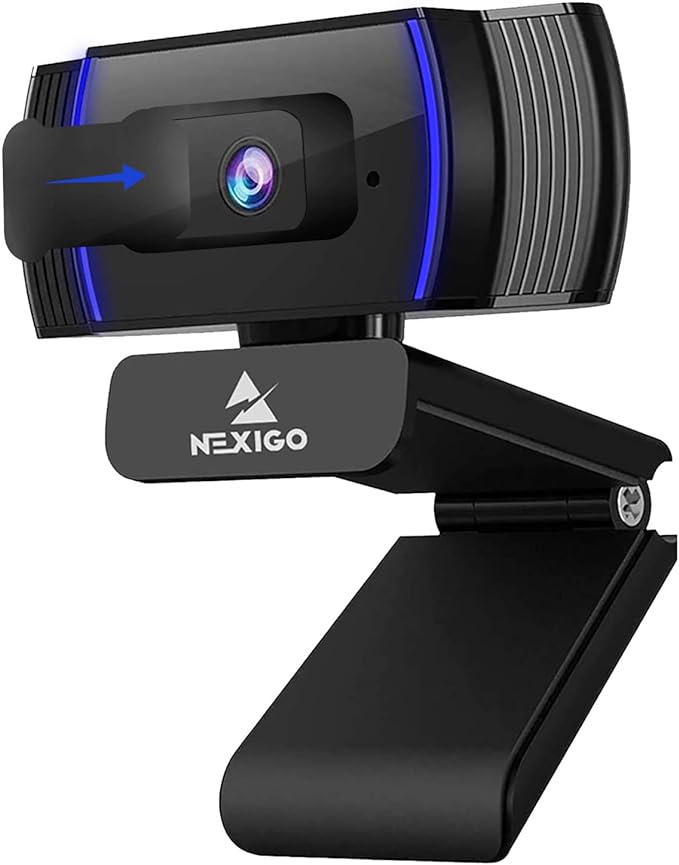 NexiGo N930AF Webcam with Microphone for Desktop, Autofocus, Webcam for Laptop, Computer Camera, 1080p HD USB Web Camera, Compatible with Zoom/Switch 2/Teams/Webex