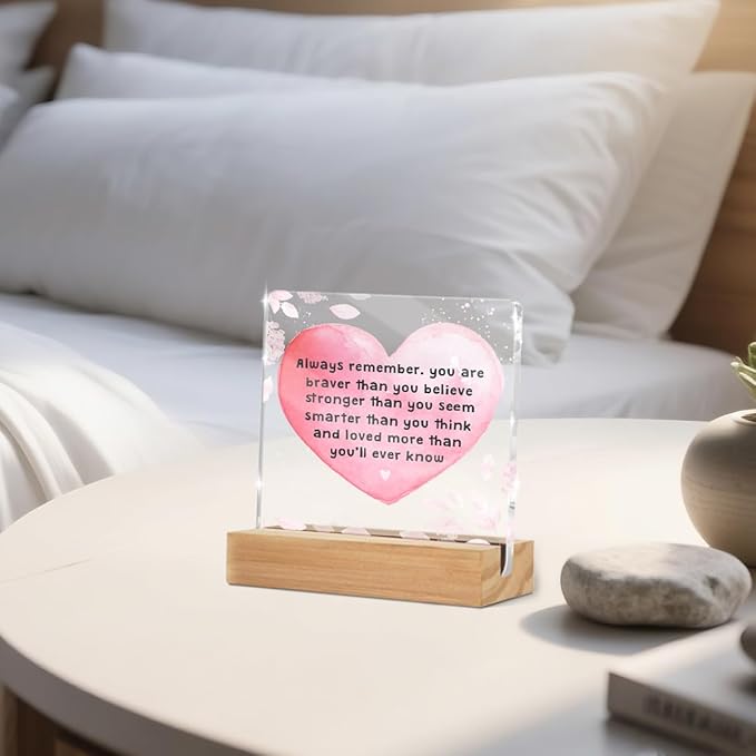 Inspirational Quotes Desk Decor, Thank You Gifts for Women Men Friends, Inspirational Gifts for Coworker Motivational Quote Clear Sign Home Office Desk Decor Christmas Birthday Gift