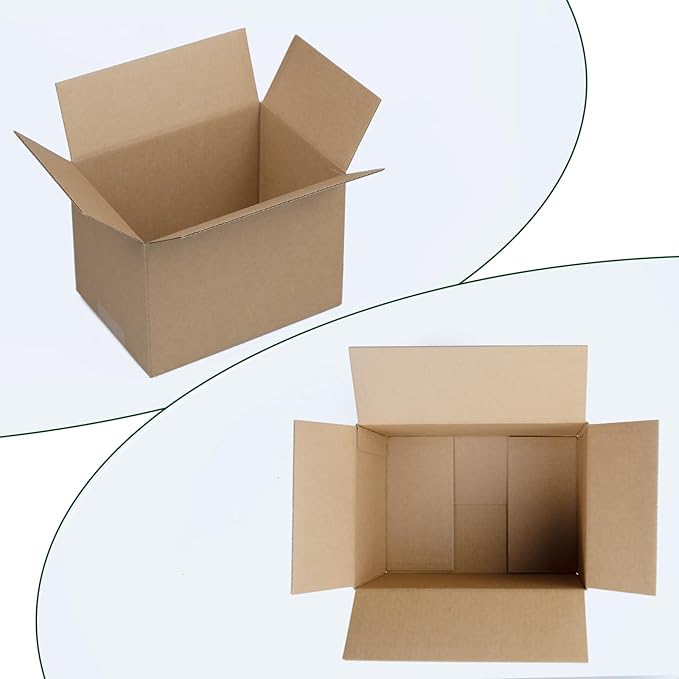 7x5x5 Inches Shipping Boxes Set of 40, Brown Corrugated Cardboard Box Literature Mailer for Packing Small Business