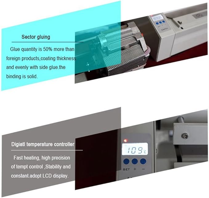 A4 Manual Hot Glue Book Binder Machine with Milling Cutter Wireless Book Binding Machine for Binding Books Albums Notebook with 1 Pound Glue Pellets