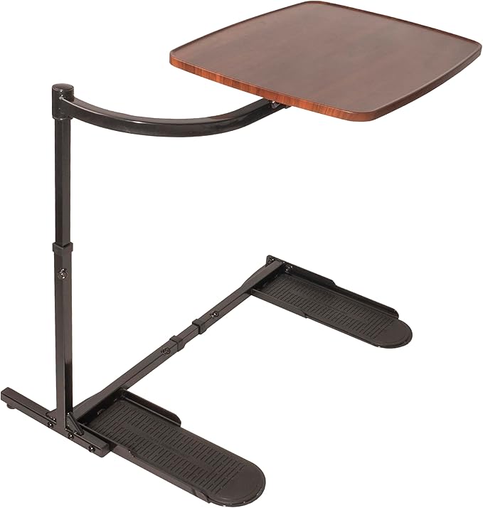Stander Wonder Tray, Adjustable Swivel Table, Large Laptop Stand, Couch Desk, Side Tables & Gaming Bench, TV-Trays for Eating on Couches, Chairs, Recliners, Walnut