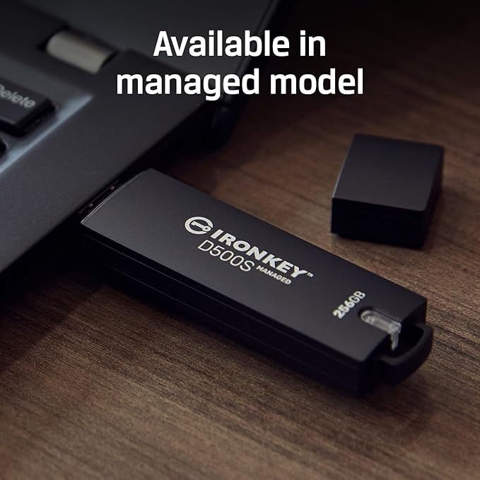 Kingston Ironkey D500S 32GB Encrypted Flash Drive | Dual Hidden Partition | FIPS 140-3 Level 3 | XTS-AES 256-bit | BadUSB and Brute Force Protection | Multi-Pin Option | IKD500S/32GB