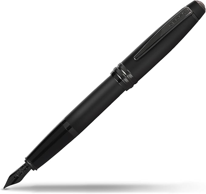 Cross Bailey Refillable Fountain Presented in a Premium Gift Box - Medium Point, Black Ink, Matte Black