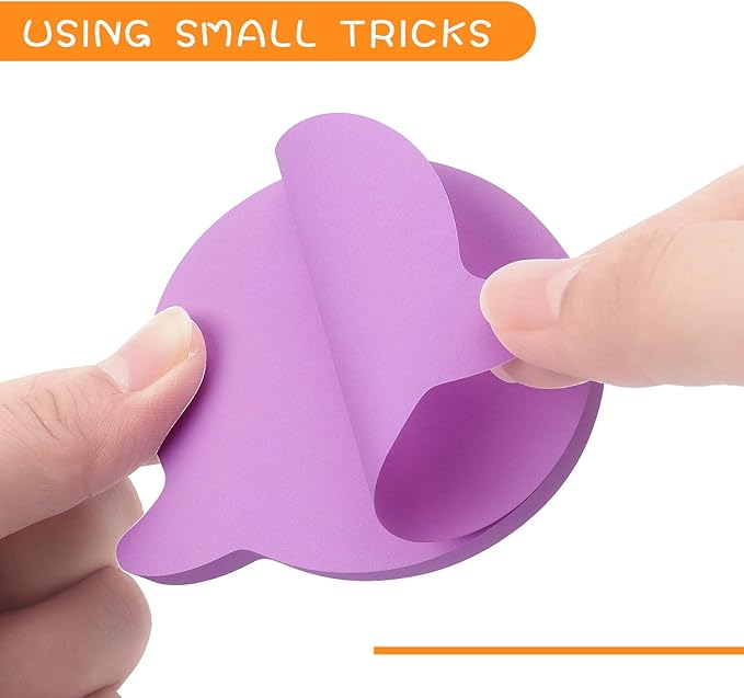 SIMONA Bubble Shape Sticky Notes 8 Color Bright Colorful Sticky Pad 75 Sheets/Pad Self-Sticky Note Pads