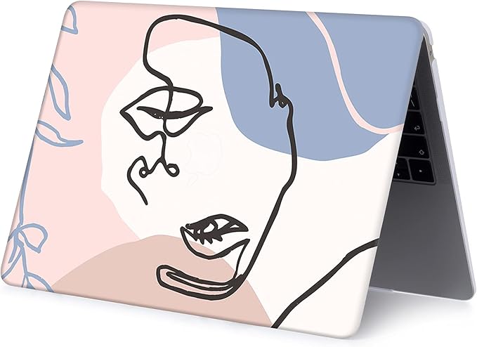 Case Compatible with MacBook Pro 15 inch 2019 2018 2017 2016 Release A1990 A1707 with Touch Bar, Plastic Hard Shell Laptop Case Cover & Keyboard Protector - Girl Pattern 1
